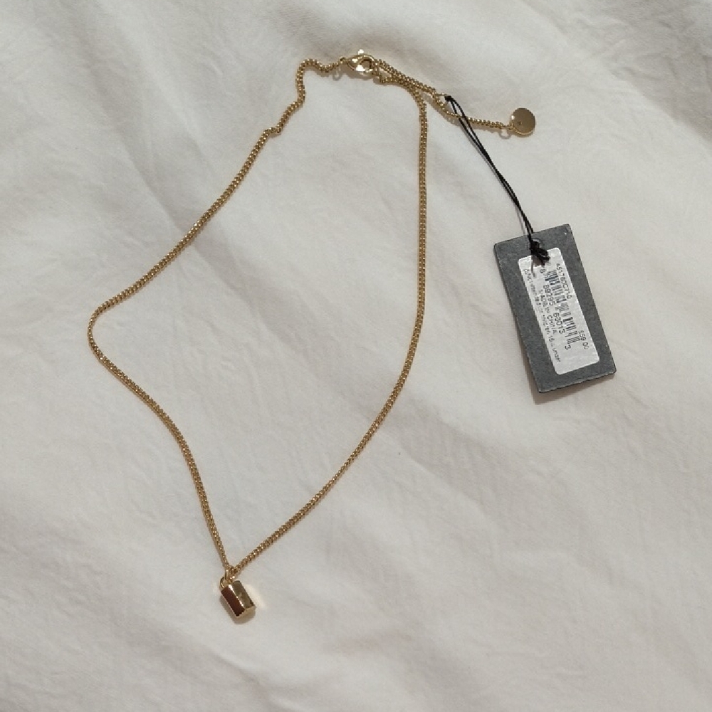 All Saints Gold Minimalist Necklace